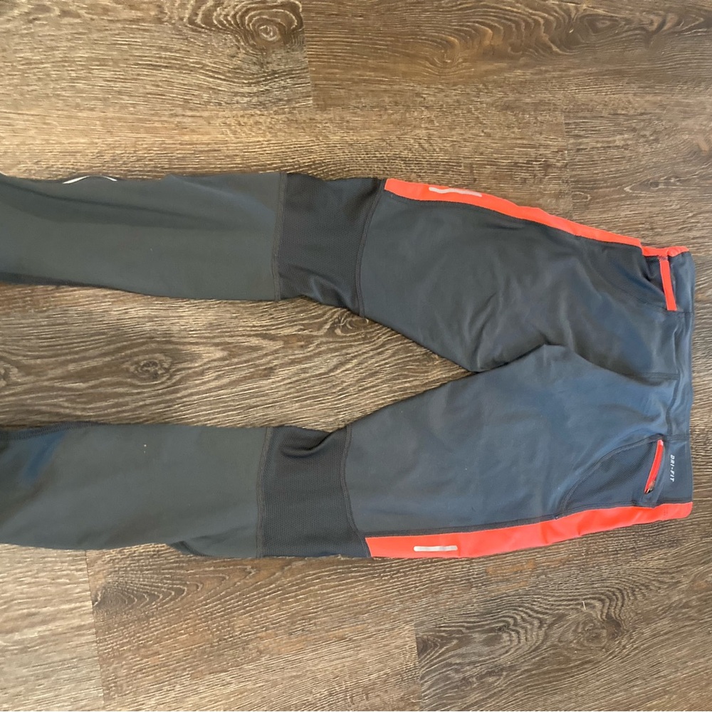 Nike Black Leggings with Orange Accents - Picture 4 of 4